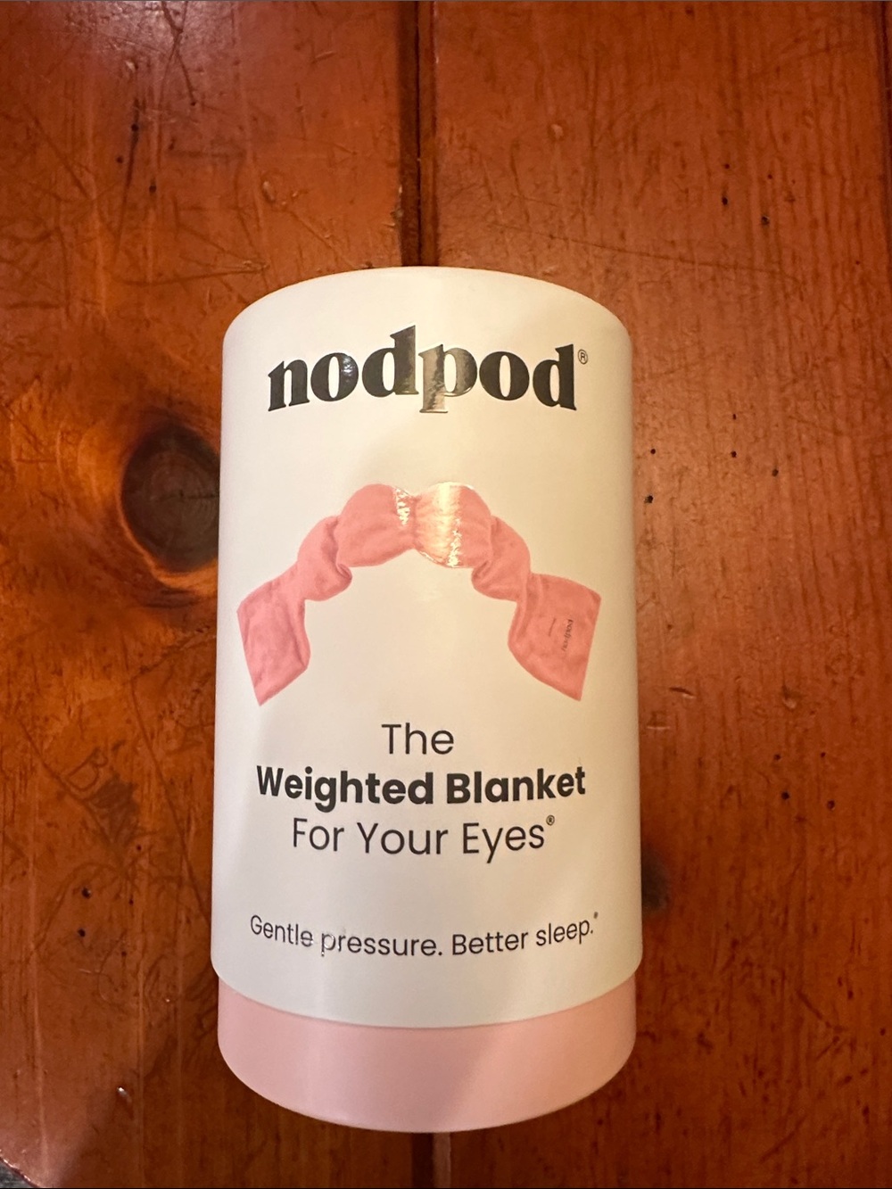 nodpod Pink Weighted Eye Blanket — Calming Pressure Mask